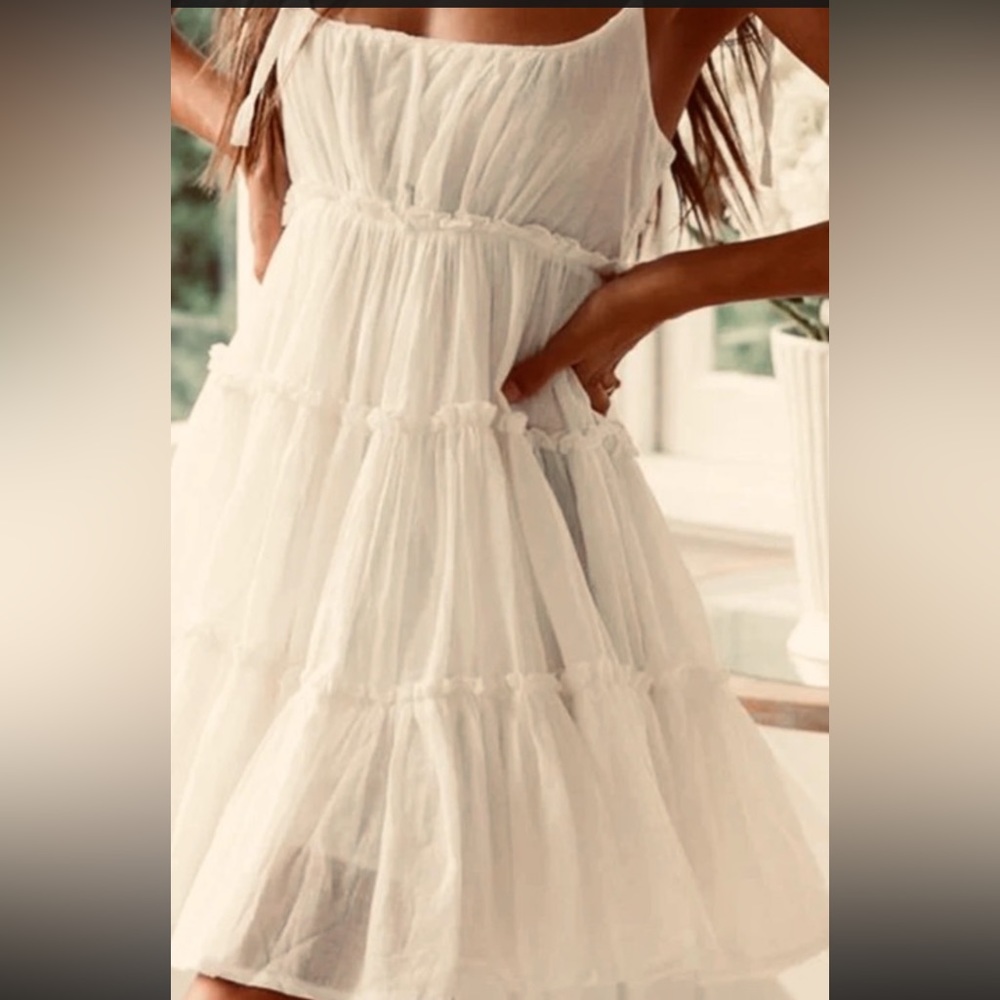 Rose dress white dress